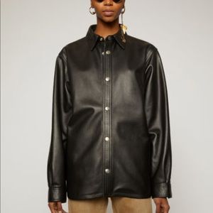 Acne studios leather shirt jacket